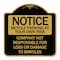 Signmission Bicycle Parking at Your Own Risk Company Not Responsible for Loss or Damage to Bicycle, BG-1818 A-DES-BG-1818-24323 - alternate 1